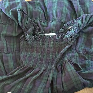 Hill House Green and Blue Smocked Dress